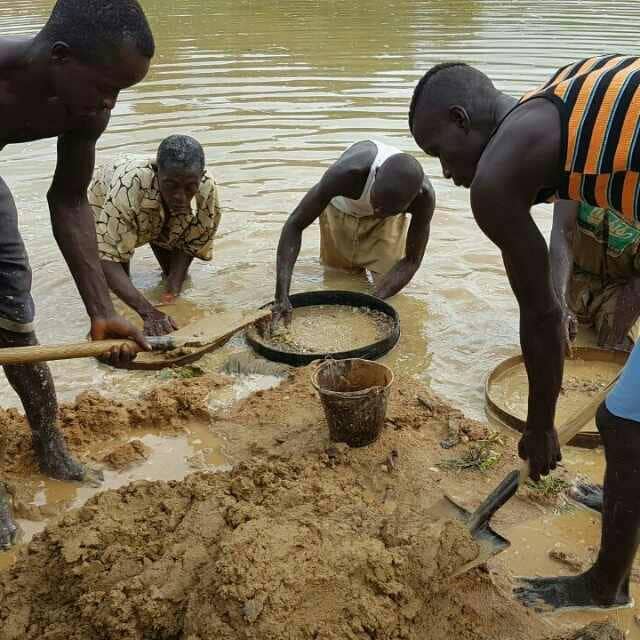 Artisanal gold mining in Sierra Leone villages